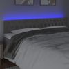 Cabecero Cama | Panel De Cabecera Con Led De Terciopelo Gris Claro 180x7x78/88 Cm Cfw401908