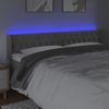 Cabecero Cama | Panel De Cabecera Con Led De Terciopelo Gris Claro 183x16x78/88 Cm Cfw469206