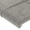 Cabecero Cama | Panel De Cabecera Con Led De Terciopelo Gris Claro 203x16x118/128 Cm Cfw163414