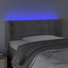 Cabecero Cama | Panel De Cabecera Con Led De Terciopelo Gris Claro 83x16x78/88 Cm Cfw467056