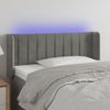 Cabecero Cama | Panel De Cabecera Con Led De Terciopelo Gris Claro 83x16x78/88 Cm Cfw398272