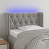 Cabecero Cama | Panel De Cabecera Con Led De Terciopelo Gris Claro 83x16x78/88 Cm Cfw845196