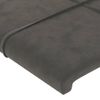 Cabecero Cama | Panel De Cabecera Con Led De Terciopelo Gris Oscuro 103x16x118/128 Cm Cfw583984