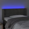 Cabecero Cama | Panel De Cabecera Con Led De Terciopelo Gris Oscuro 103x16x78/88 Cm Cfw128734