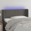 Cabecero Cama | Panel De Cabecera Con Led De Terciopelo Gris Oscuro 103x16x78/88 Cm Cfw918009