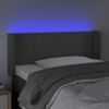 Cabecero Cama | Panel De Cabecera Con Led De Terciopelo Gris Oscuro 103x16x78/88 Cm Cfw918009