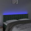 Cabecero Cama | Panel De Cabecera Con Led De Terciopelo Gris Oscuro 144x5x78/88 Cm Cfw740712