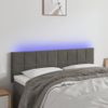 Cabecero Cama | Panel De Cabecera Con Led De Terciopelo Gris Oscuro 144x5x78/88 Cm Cfw112160