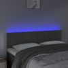 Cabecero Cama | Panel De Cabecera Con Led De Terciopelo Gris Oscuro 144x5x78/88 Cm Cfw112160