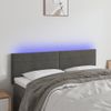 Cabecero Cama | Panel De Cabecera Con Led De Terciopelo Gris Oscuro 144x5x78/88 Cm Cfw715603