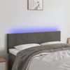 Cabecero Cama | Panel De Cabecera Con Led De Terciopelo Gris Oscuro 144x5x78/88 Cm Cfw637852