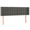 Cabecero Cama | Panel De Cabecera Con Led De Terciopelo Gris Oscuro 147x16x78/88 Cm Cfw967724