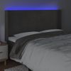 Cabecero Cama | Panel De Cabecera Con Led De Terciopelo Gris Oscuro 163x16x118/128 Cm Cfw664201