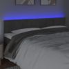 Cabecero Cama | Panel De Cabecera Con Led De Terciopelo Gris Oscuro 180x5x78/88 Cm Cfw604355