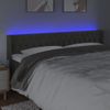 Cabecero Cama | Panel De Cabecera Con Led De Terciopelo Gris Oscuro 183x16x78/88 Cm Cfw582799