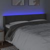 Cabecero Cama | Panel De Cabecera Con Led De Terciopelo Gris Oscuro 183x16x78/88 Cm Cfw908475