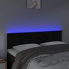 Cabecero Cama | Panel De Cabecera Con Led De Terciopelo Negro 144x5x78/88 Cm Cfw137654