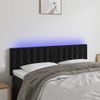 Cabecero Cama | Panel De Cabecera Con Led De Terciopelo Negro 144x5x78/88 Cm Cfw153395