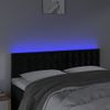 Cabecero Cama | Panel De Cabecera Con Led De Terciopelo Negro 144x5x78/88 Cm Cfw153395