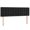 Cabecero Cama | Panel De Cabecera Con Led De Terciopelo Negro 144x5x78/88 Cm Cfw153395