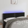 Cabecero Cama | Panel De Cabecera Con Led De Terciopelo Negro 144x5x78/88 Cm Cfw733222