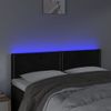 Cabecero Cama | Panel De Cabecera Con Led De Terciopelo Negro 144x5x78/88 Cm Cfw733222