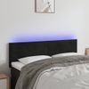 Cabecero Cama | Panel De Cabecera Con Led De Terciopelo Negro 144x5x78/88 Cm Cfw436256