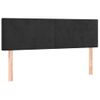 Cabecero Cama | Panel De Cabecera Con Led De Terciopelo Negro 144x5x78/88 Cm Cfw436256