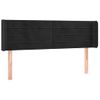 Cabecero Cama | Panel De Cabecera Con Led De Terciopelo Negro 147x16x78/88 Cm Cfw366569