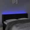 Cabecero Cama | Panel De Cabecera Con Led De Terciopelo Negro 147x16x78/88 Cm Cfw366569