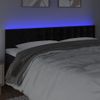 Cabecero Cama | Panel De Cabecera Con Led De Terciopelo Negro 180x5x78/88 Cm Cfw157046