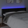 Cabecero Cama | Panel De Cabecera Con Led De Terciopelo Negro 183x16x78/88 Cm Cfw438479