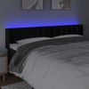 Cabecero Cama | Panel De Cabecera Con Led De Terciopelo Negro 183x16x78/88 Cm Cfw155635