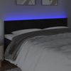 Cabecero Cama | Panel De Cabecera Con Led De Terciopelo Negro 200x5x78/88 Cm Cfw303280