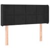 Cabecero Cama | Panel De Cabecera Con Led De Terciopelo Negro 83x16x78/88 Cm Cfw851707