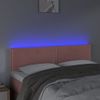 Cabecero Cama | Panel De Cabecera Con Led De Terciopelo Rosa 144x5x78/88 Cm Cfw696140