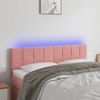 Cabecero Cama | Panel De Cabecera Con Led De Terciopelo Rosa 144x5x78/88 Cm Cfw696437