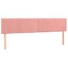 Cabecero Cama | Panel De Cabecera Con Led De Terciopelo Rosa 160x5x78/88 Cm Cfw943442