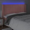 Cabecero Cama | Panel De Cabecera Con Led De Terciopelo Rosa 183x16x118/128 Cm Cfw416855