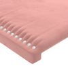 Cabecero Cama | Panel De Cabecera Con Led De Terciopelo Rosa 183x16x118/128 Cm Cfw479034