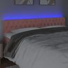 Cabecero Cama | Panel De Cabecera Con Led De Terciopelo Rosa 200x7x78/88 Cm Cfw767092