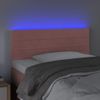 Cabecero Cama | Panel De Cabecera Con Led De Terciopelo Rosa 80x5x78/88 Cm Cfw801619