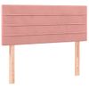 Cabecero Cama | Panel De Cabecera Con Led De Terciopelo Rosa 80x5x78/88 Cm Cfw801619