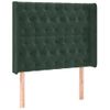 Cabecero Cama | Panel De Cabecera Con Led De Terciopelo Verde Oscuro 103x16x118/128 Cm Cfw386303