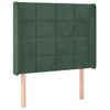 Cabecero Cama | Panel De Cabecera Con Led De Terciopelo Verde Oscuro 103x16x118/128 Cm Cfw391021