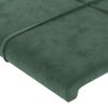 Cabecero Cama | Panel De Cabecera Con Led De Terciopelo Verde Oscuro 103x16x118/128 Cm Cfw391021