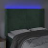 Cabecero Cama | Panel De Cabecera Con Led De Terciopelo Verde Oscuro 147x16x118/128 Cm Cfw843637