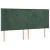 Cabecero Cama | Panel De Cabecera Con Led De Terciopelo Verde Oscuro 163x16x118/128 Cm Cfw768232