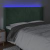 Cabecero Cama | Panel De Cabecera Con Led De Terciopelo Verde Oscuro 163x16x118/128 Cm Cfw768232