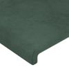 Cabecero Cama | Panel De Cabecera Con Led De Terciopelo Verde Oscuro 163x16x118/128 Cm Cfw768232